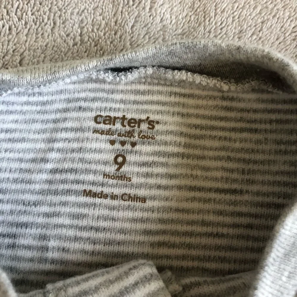 Carter’s Monkey Stripe Footed Onesie